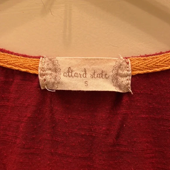 Altar’d State burgundy sleeveless shirt. - Picture 3 of 6